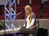 Becca on piano during worship
